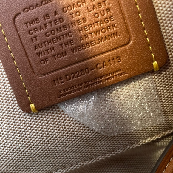 ♥ Coach X Tom Wesselmann Lips Rogue 25 in Signature Textile Jacquard ♥ NWT - Picture 10 of 12